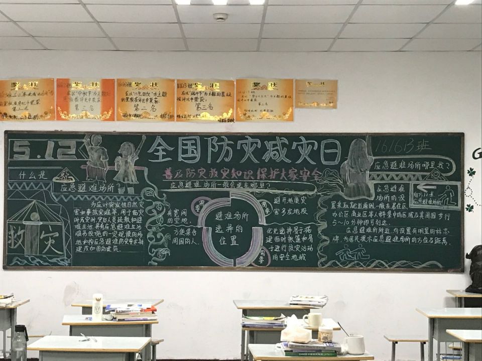 信息管理学院“全国防灾减灾日”黑板报比赛圆满结束