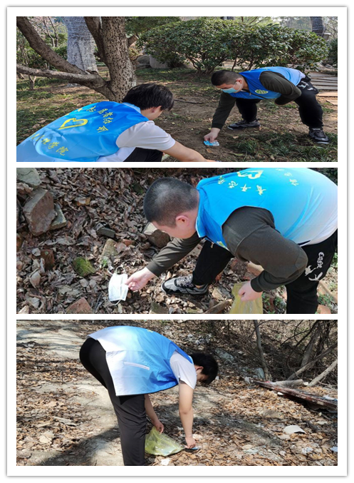 信息管理学院开展学雷锋志愿服务活动月之公园卫生打扫